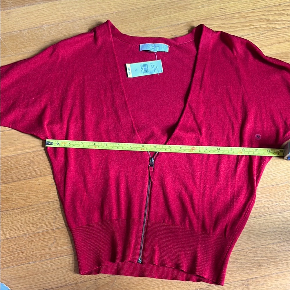 LOFT Cherry Red Knit Sweater
